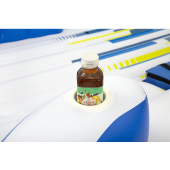 Duża Wyspa do pływania 6-osobowa BESTWAY 373x264x73cm + Daszek + Torba termiczna + Siateczkowe dno + Oparcia